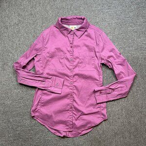 Alder Apparel Technical Hiking Travel Outdoor Vented Button Down Pink Sz XS